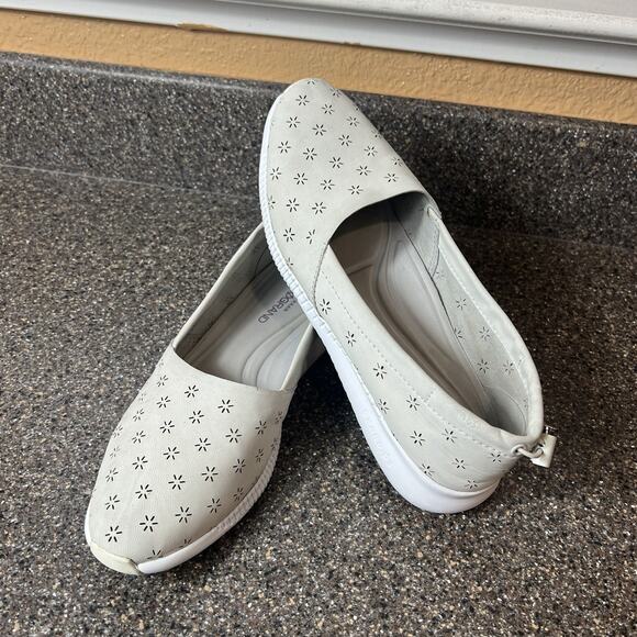 Cole Haan Grand.Os Flat Womens Sz 8B Ivory Leather Loafer Comfort Casual Slip On - Picture 2 of 10